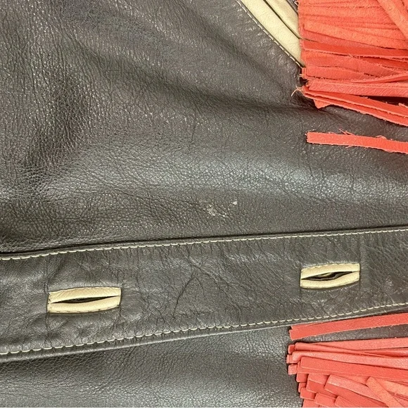 Vintage love Moschino Red and Black Fringe Jacket - Picture 9 of 16